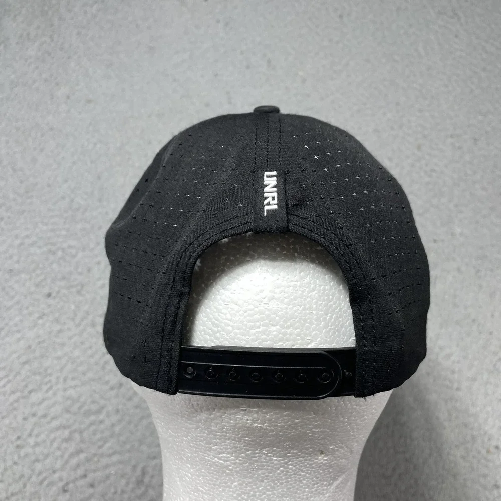 UNRL Thielen Foundation Hat‎ Cap Snap Back One Size Mens Black Mid Pro Rope Mesh
